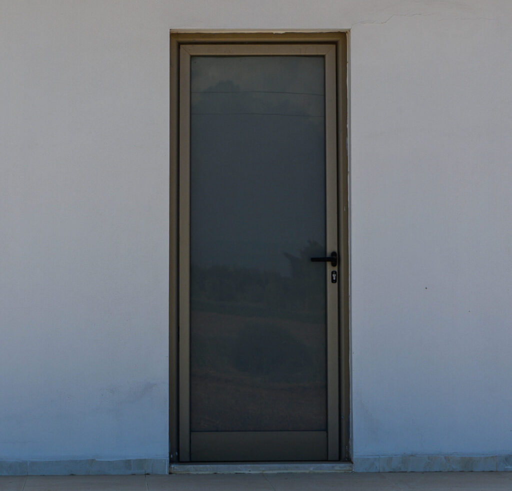 beautiful entrance doors in a modern rural house in cyprus