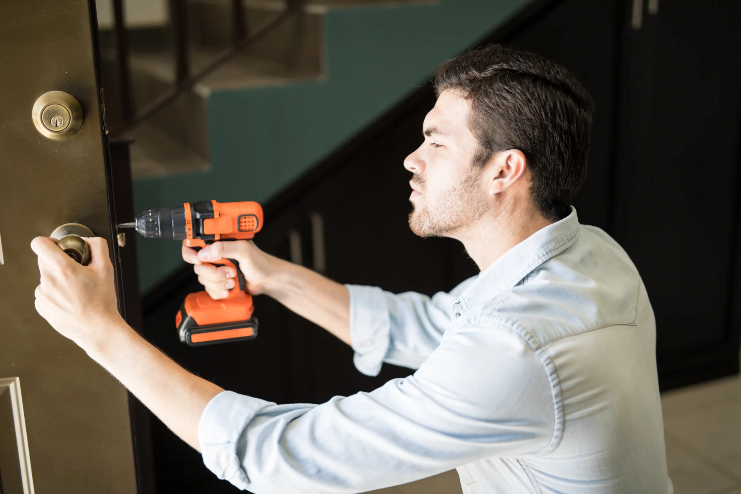 profile view attractive handyman