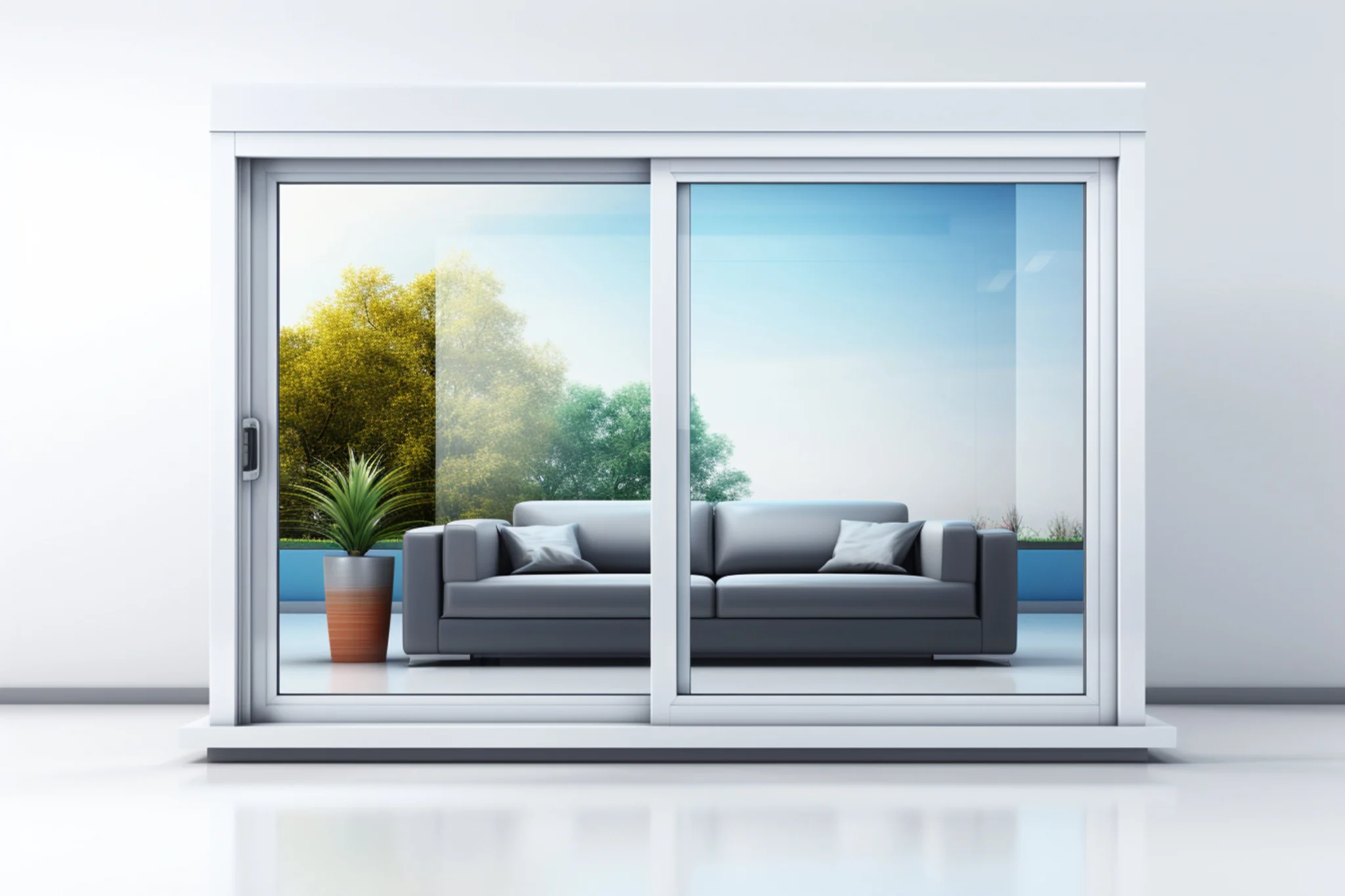 aluminium sliding window white b