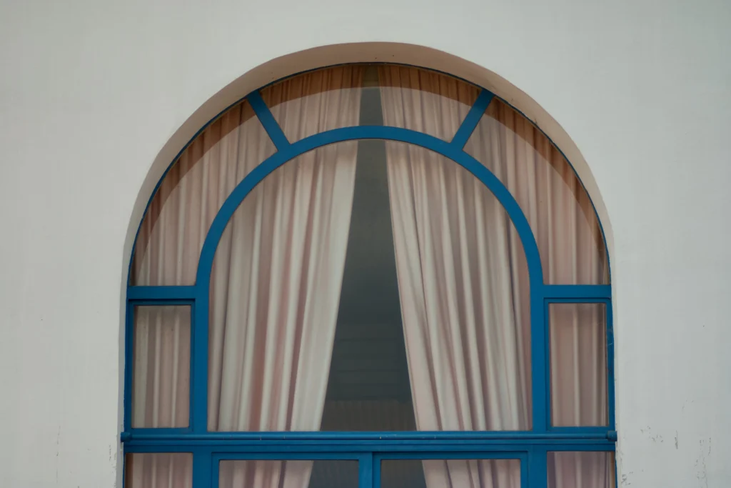 low angle view arch window house (1)