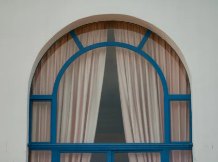 low angle view arch window house (1)